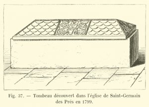 Tomb discovered in the Saint-Germain des Pres church in 1799 by French School