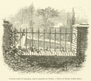 Mutilated Tomb of Lapoukine, in the Monastery of Troitza (engraving) by French School