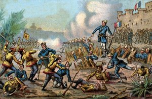 Tonkin War (Vietnam). Defense of Tuyen Quang by the French troops from February 14 to March 3 by French School