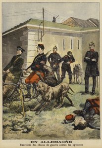 Training army dogs to attack cyclists, Germany