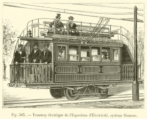 Electric Tramway of the Electricity Exhibition, Siemens System by French School