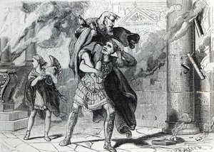 Trojan Leak (engraving) by French School