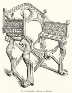 Throne of Dagobert by French School