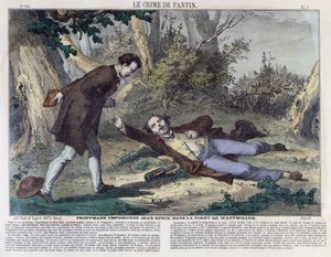 Troppmann poisons Jean Kinck in the forest of Wattwiller, 1869 by French School