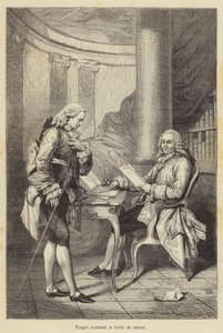 Turgot Receiving His Dismissal Letter (engraving) by French School