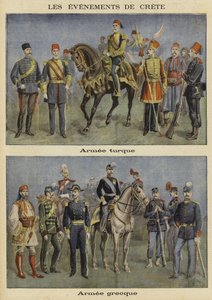 Turkish and Greek armies by French School