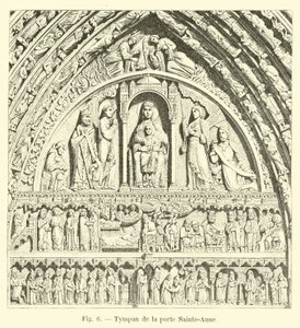 Tympanum of the Sainte-Anne Door by French School