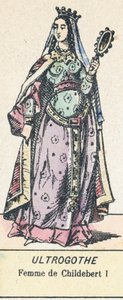 Ultrogothe, Wife of Childebert I by French School