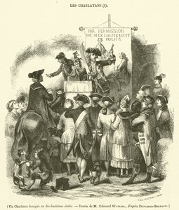 A French Charlatan in the Eighteenth Century (engraving) by French School