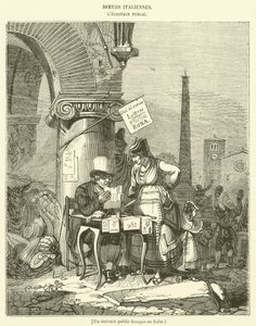 A French public writer in Italy by French School