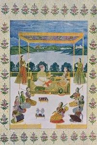 Under the Sky with Music and Flowers, Illustration from The Arabian Nights, 1895 (Colour Engraving) by French School