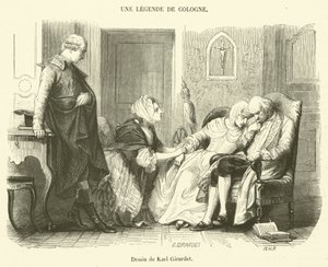 A Legend of Cologne (engraving) by French School