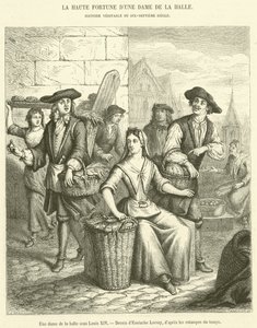 A Lady of the Market under Louis XIV (engraving) by French School