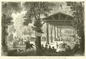 A Mutual Instruction School in the State of Virginia (United States) (engraving) by French School