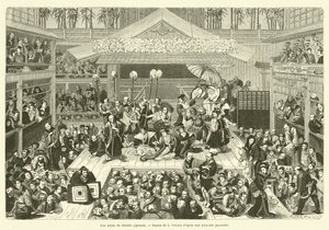 A Scene from the Japanese Theater (engraving) by French School