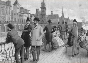 Universal Exhibition of 1900 in Paris: the street of nations by French School