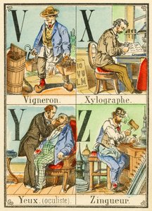 Winemaker, Xylographer, Eyes (oculist), Zingueur by French School