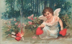 Valentine Cupid by French School
