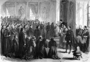 Vatican Council I (1869-1870): Pope Pius IX received in general audience the French ecclesiastics who followed the bishops by French School
