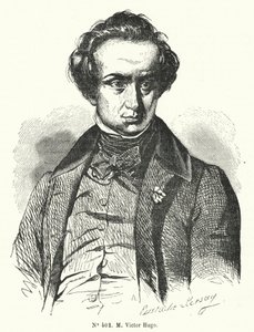 Victor Hugo, French Novelist and Dramatist (engraving) by French School