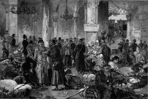 Vienna 1882, the Hall of the Lost Causes of the North Fahn: the repatriation of Jews exiled after the appeasement of the antisemitic movement that had occurred in Russia, from 