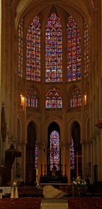 View depicting a view of the choir by French School