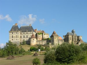 View of Biron Castle, 15th-16th century by French School