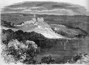View of Castel Gandolfo, summer residence of the Pope, Italy