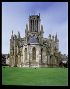 View of Coutances Cathedral from the east by French School
