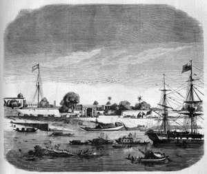 View of Fort Williams, on the banks of the Ganges, India