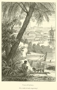 View of Sydney (engraving) by French School