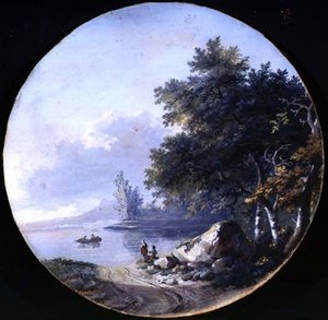 View of a Lake by French School