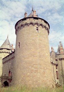 View of a tower of the chateau