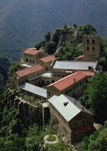 View of the Abbey of St. Martin du Canigou by French School