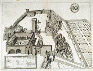 View of the Benedictine Abbey of Saint Pierre de Montmajour, founded in 948, Arles, France by French School