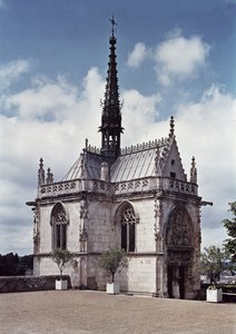 View of the Chapelle Saint-Hubert of the Chateau Amboise, finished in 1493 by French School