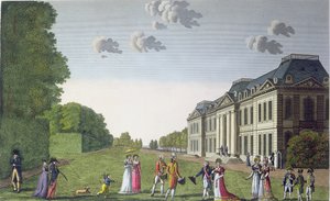 View of the Chateau de Bellevue from the Garden, c.1820