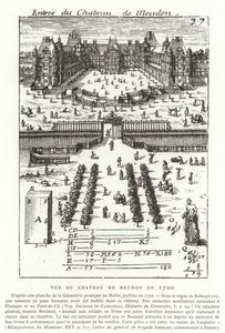 View of the Chateau de Meudon in 1700 by French School
