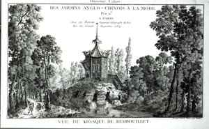 View of the Kiosk at Rambouillet, from Jardins Anglo-Chinois a la mode by George Louis le Rouge, published 1775-78