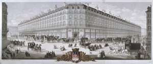 View of the Magasins du Louvre department store, Paris, 1866 by French School