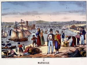 View of the Port of Marseille, Image of Epinal by French School