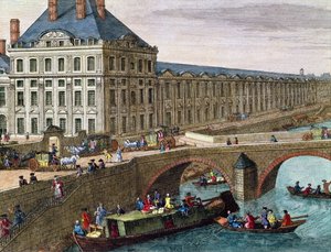 View of the River Seine at Port Royal (detail) by French School