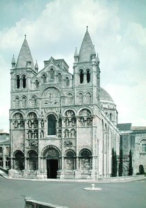 View of the West facade, built 1125-35 by French School
