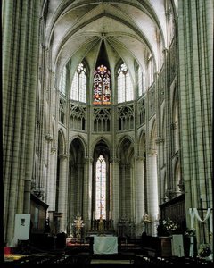 View of the chancel by French School