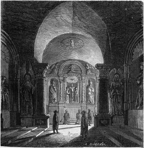 View of the chapel of St. Anthony, in the salt mine of Bochnia, Poland by French School
