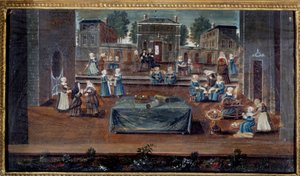 View of the house of Saint Cyr, a house of education for poor noble girls created by Francoise d