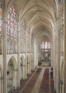 View of the nave and the choir, built 1314-15th century by French School