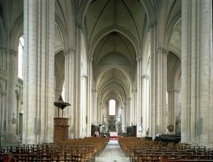 View of the nave, c.1162-80 by French School