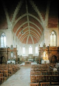 View of the Nave Towards the Choir by French School