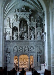 View of the northern transept with scenes from the Life of the Virgin